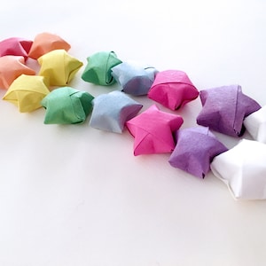 Origami Lucky Stars Handmade Paper Stars Iridescent Pastel Rainbow Wishing  Star Folded Thanksgiving Christmas Decoration Confetti ST11 