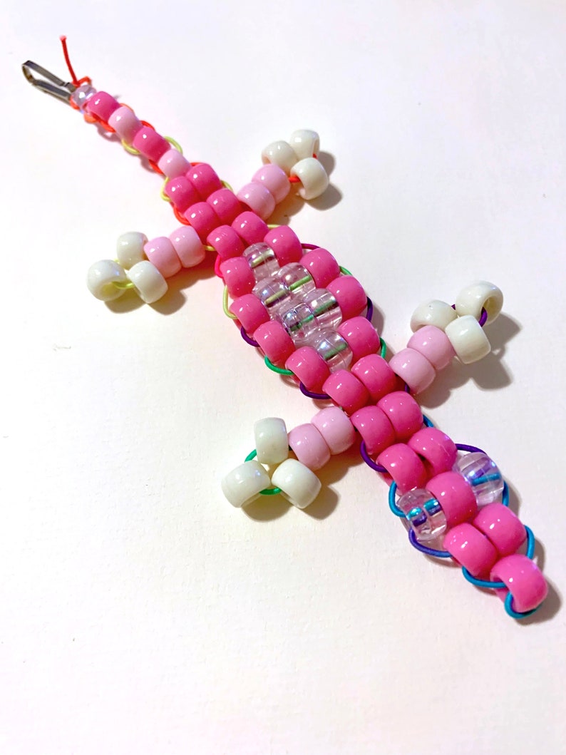 Deluxe Pastel Pony Bead Lizard (with Holographic and Rainbow Accents ...