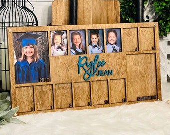 Personalized Pre-K to Graduation Picture Frame School Year Record Frame, Years Photo Frame, Grade School Photo Frame, Back to School Gift