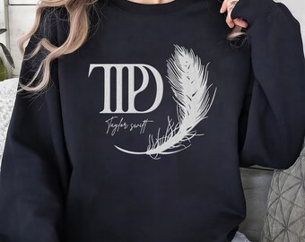 The Tortured Poet Department Embroidered Sweatshirt, Taylor Embroidered Sweatshirt, Swift New Album Shirt