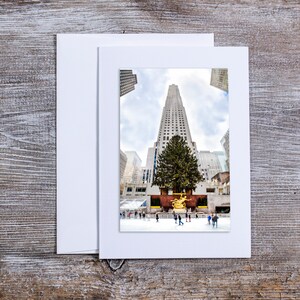 New York City Holiday Card, Rockefeller Center, Pista di pattinaggio sul ghiaccio, Albero di Natale, Vacanze, Holiday Card, Inverno, New York, Manhattan, Set di carte