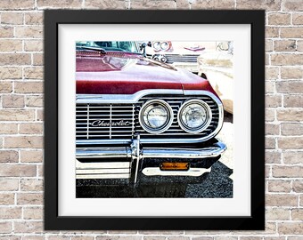Classic Car, Mid-Century Decor, Vintage, Retro Art, Canvas Wrap, Car Photography, Chevrolet