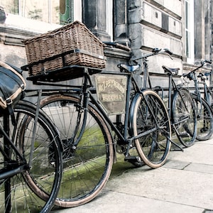 Vintage Bicycles, Bike Print, Retro, Fine Art Photography, Canvas Gallery Wrap, Antique Bike