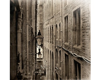 Edinburgh print, Scottish Wall Art, Travel, Scotland, Architecture, Historic, Alley, Wall Decor, Sepia