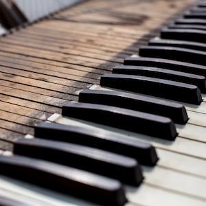 Old Piano Keyboard, Photography, Musical instrument, Fine Art Photography, Antiques