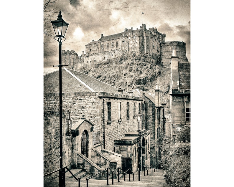Edinburgh Print Edinburgh Castle Edinburgh Art Scotland Etsy UK