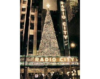 Radio City Music Hall, New York Photography, Christmas Print, Holidays, NYC Art