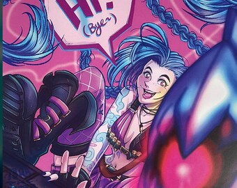 I’m a Jinx… and this is Fishbones! 11x17” Art Print | Crazy Rocket Launcher Illustration
