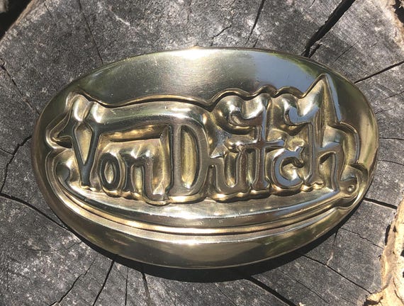 Vintage Von Dutch "King Baby" Belt Buckle Solid Brass Nice!