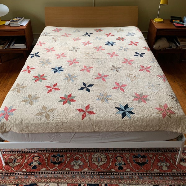 Antique Lemoyne Star quilt inscribed "Present to Dorothy from grandmother 1902"