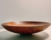Mid-century hand-turned teak bowl Studio woodwork