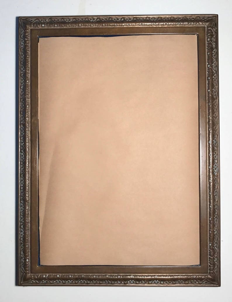 Antique solid bronze frame with 1/4 plate glass mirror Etsy