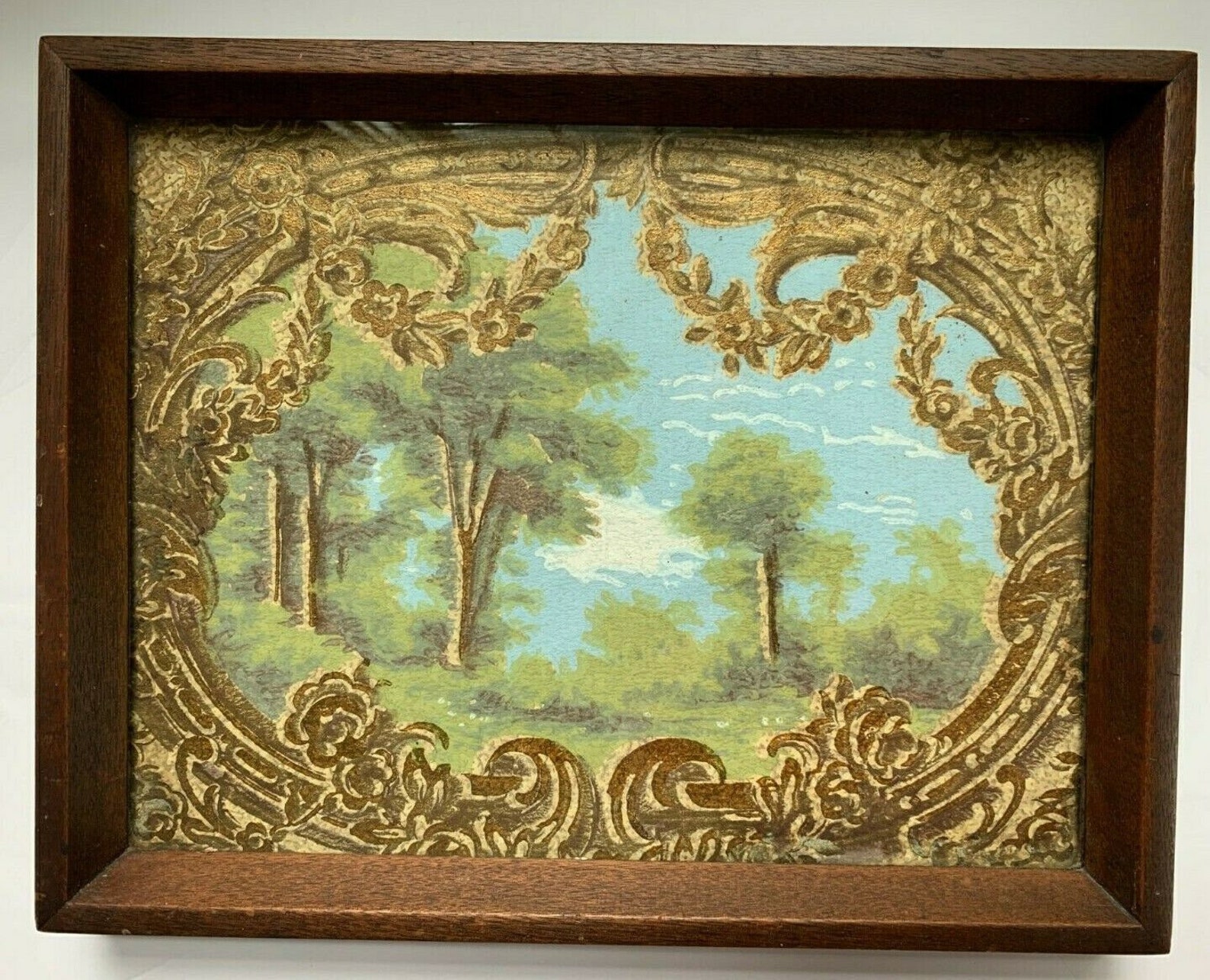 Antique Wallpaper Panel From the 19th Century in a Period Etsy