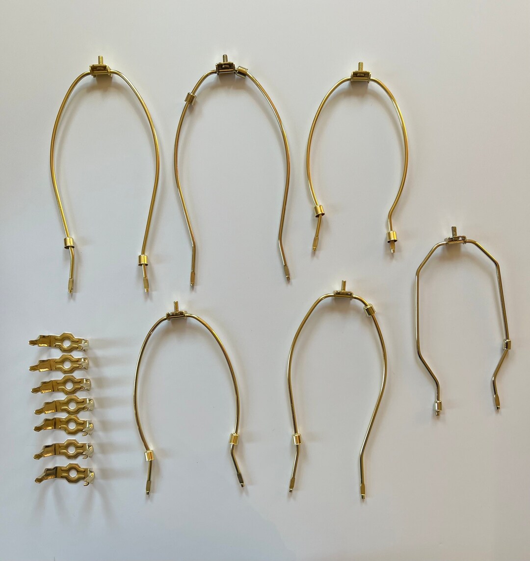 6 New Polished Brass Lampshade Harps in Assorted Sizes Etsy