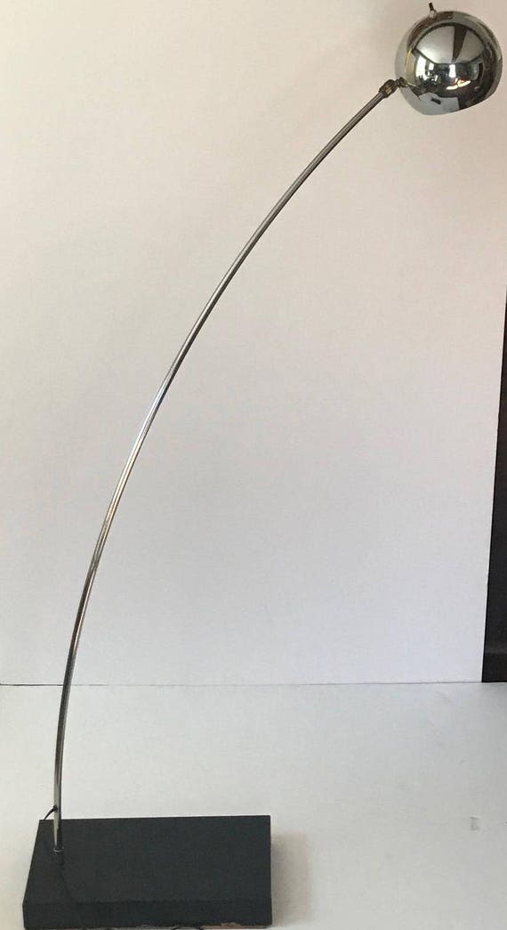 Mid Century Arc Lamp With Chrome Eyeball