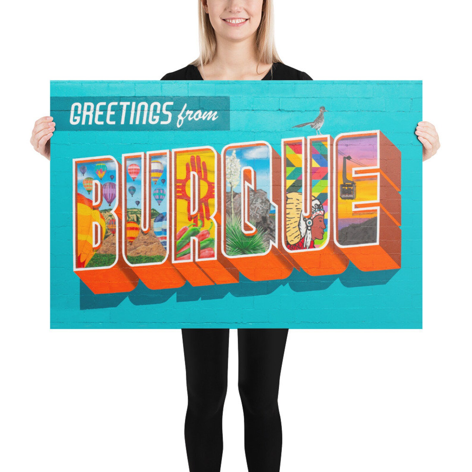 Greetings From Burque Mural Sign Painting - Albuquerque Street Art ...
