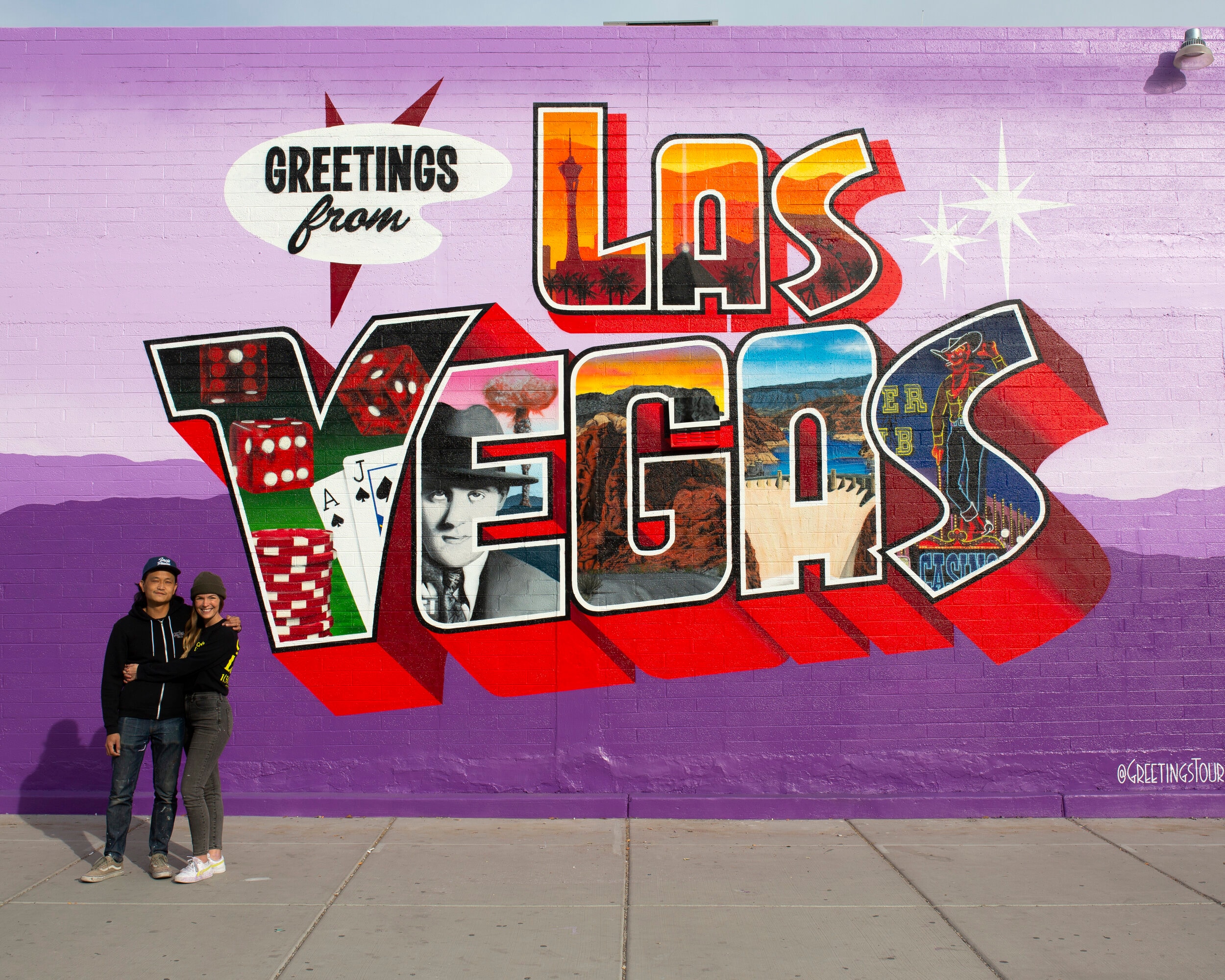 Greetings From Las Vegas Mural - Nevada Postcard Street Art Print