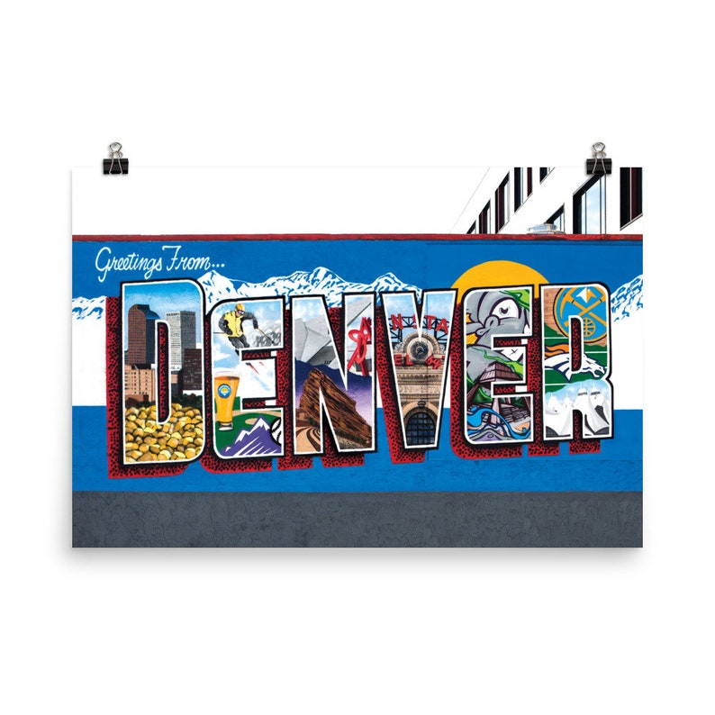 Greetings From Denver Mural - Colorado Postcard Street Art Graffiti ...