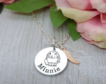 Necklace for Loss of Pet Rabbit | Personalised Bunny Memorial Gift