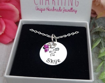 Personalised May Birth flower Necklace Birthday Gift For Girl | Birth Month Flower Jewellery For Her | Gift For New Mum | May Birthday