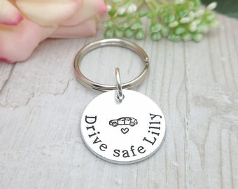 Personalised New Driver Keyring, Just Passed Driving Test Gift For Daughter, First Car Keychain Gift For Her