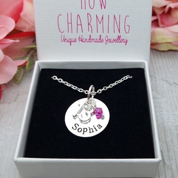 Personalised Age 13th Birthday Girls Gift Necklace With Name And Birthstone Gifts For Daughter Granddaughter Niece Jewellery 13 Year Old