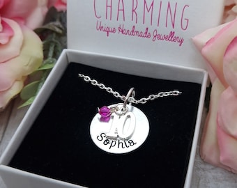 10th Birthday Gift, 10th birthday, Girls personalised necklace, Gift for girl, Tenth birthday, Teenage girl, Tween Gift, Birthday present