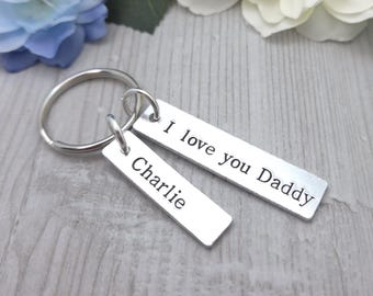 Fathers Day Gift For Daddy, Personalised We Love Our Dad Keyring, Birthday Gifts Daddy