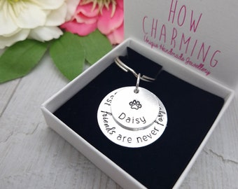 Personalised Pet Memorial Keyring, Pet Loss Keychain Gift, In Memory Of Gifts, Gift For Loss Of Dog, Over The Rainbow Bridge Present