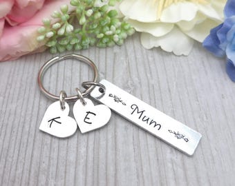 Personalised Mum Keyring With Initials, Gifts For Mothers Day, Mummy Present From Children