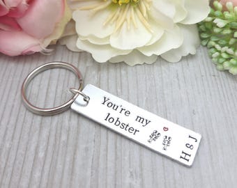 You're my lobster personalised keyring, Boyfriend Girlfriend Valentines gift, Galantines Friend Gifts