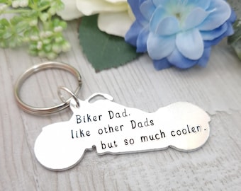 Motorbike Keychain, Biker Dad Gift, Aluminium Motorcycle Keyring