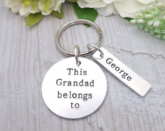 This Grandad Belongs To Keyring Gift, Father's Day Gifts For Grandpa, Present For Grandad From Grandchildren, Grandad's Birthday