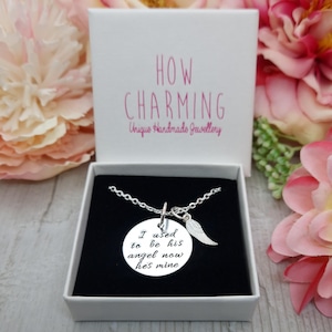 Regalo por la pérdida de un padre, collar para un amigo que perdió a un padre, joyas por la pérdida de un ser querido, joyas en memoria, regalos de ángeles para un amigo
