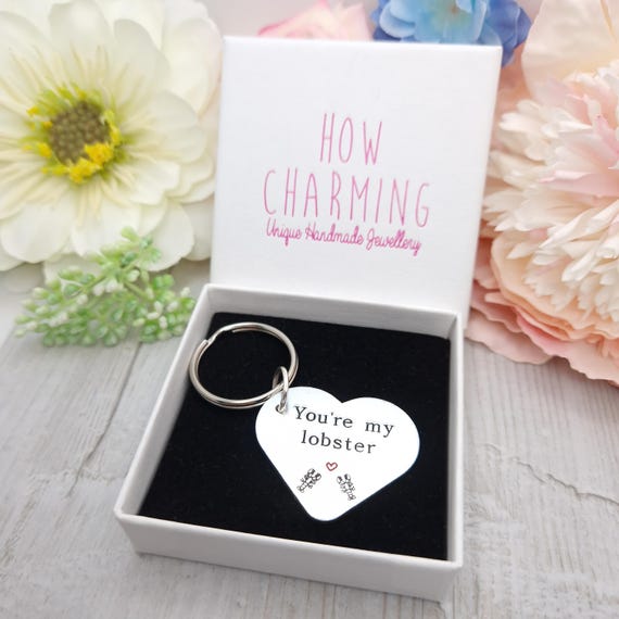 Schlüsselanhänger "You're My Lobster" - Edelstahl, Geschenk Für Freundin, Freund, Jahrestag Oder Valentinstag