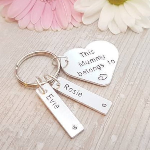 PERSONALISED GIFTS THIS MUMMY BELONGS TO HEART KEYRING MOTHERS DAY GIFT NAN - Foto 9