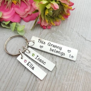Grandma Gift, Nanny Gift, Granny Gift, Grandma Keyring, Granny Keyring, Nanny Keychain, Mothers Day, Mother's Day Gift, This Granny Belongs