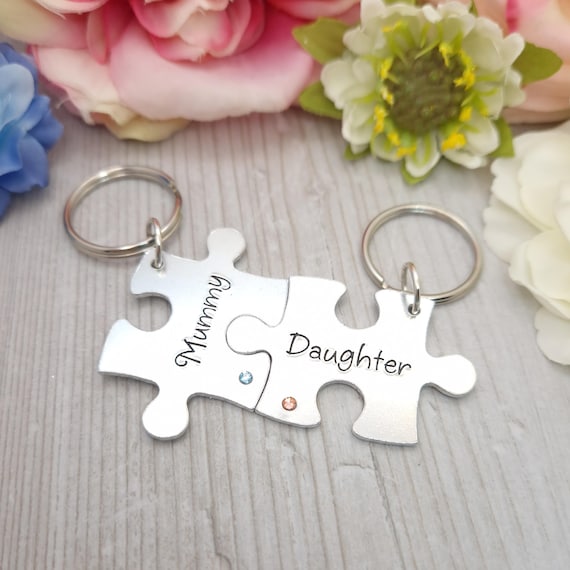 Matching Mother and Daughter Keyrings, Mothers Day Gift for Mummy