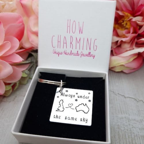 Fernbeziehung, Ferngeschenk, Fernfreundschaft, Immer unter dem gleichen Himmel, Umzugsgeschenk, Abschiedsgeschenk