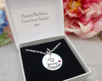 10th Birthday Gift, 10th birthday, Girls personalised necklace, Gift for girl, Tenth birthday, Teenage girl, Tween Gift, Birthday present