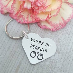 You're My Penguin, Penguin Keyring, Penguin Gift, Valentines Day Gift ...