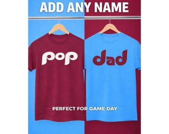 Custom Phillies Baseball Shirts | Father's Day Dad Pop Grandpa Gift