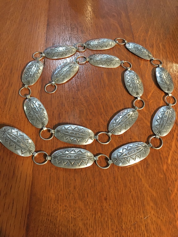 Sterling Concho belt oval links approximately 38 1