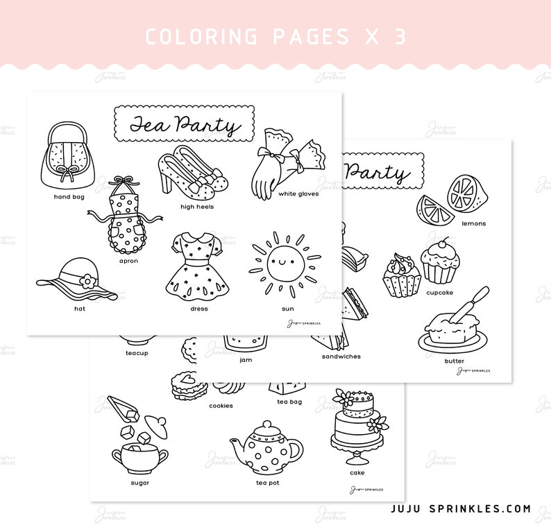 tea party printable game preschool activities tea party i etsy