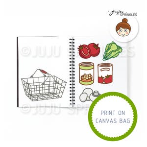 Grocery Shopping Clipart Cute Vegetable Illustrations Produce Stickers Instant Download PNG image 9