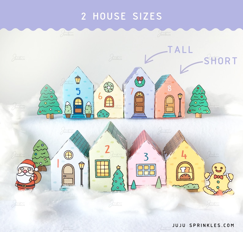 Printable Advent Calendar Village DIY Christmas Advent Etsy printable-advent-calendar-village-diy-christmas-advent-etsy