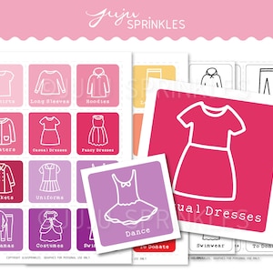 Kinderkleidung Organizer | Etiketten für Kinderkleidung | Druckbare Etiketten für Kinderkleidung | Etiketten für Mädchen