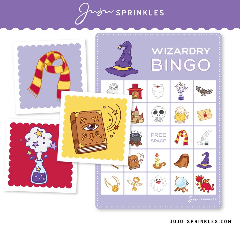 Wizard Bingo Wizard Printable Party Game Harry Potter | Etsy
