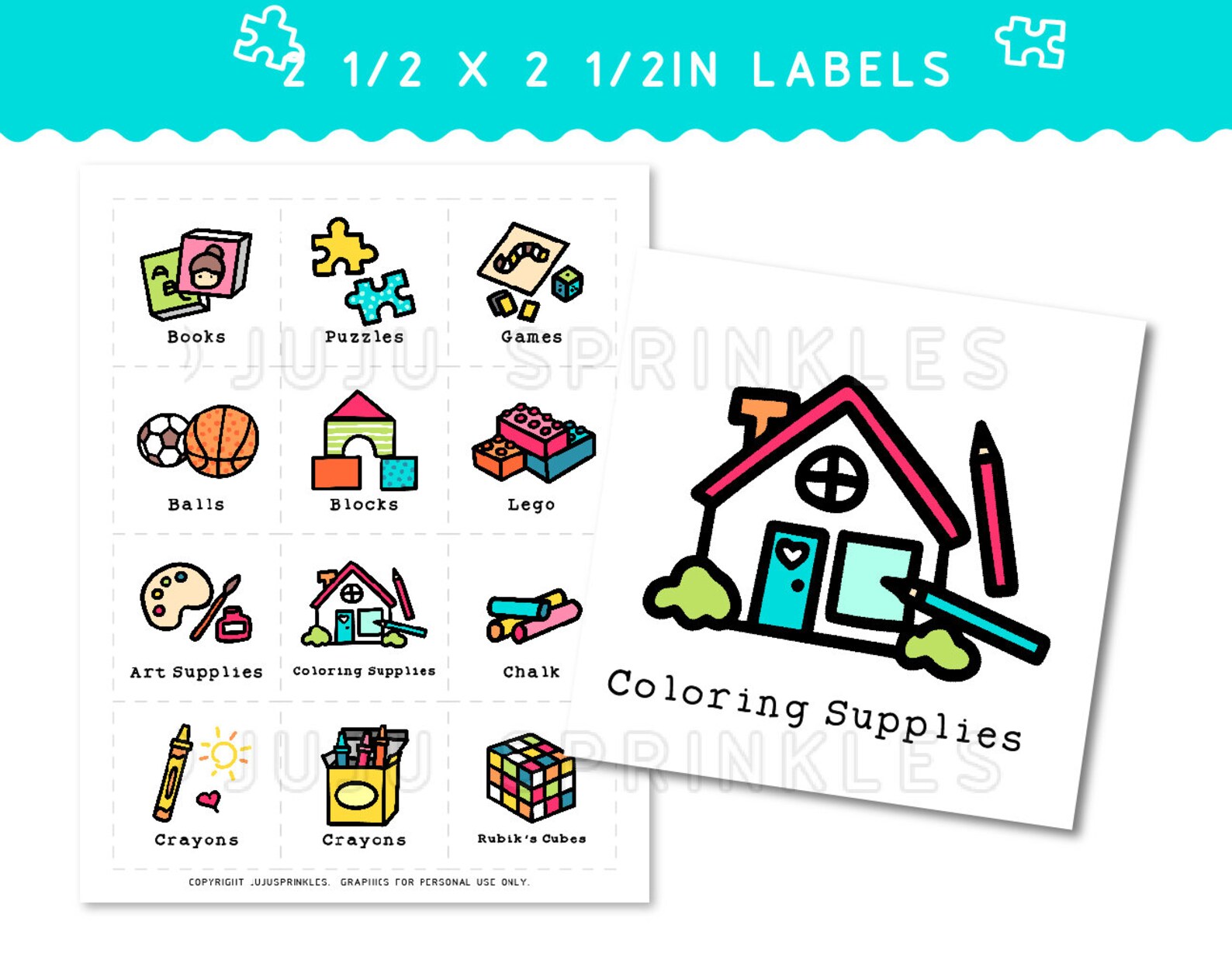 Toy Organization Labels Printable Toy Storage Labels Etsy