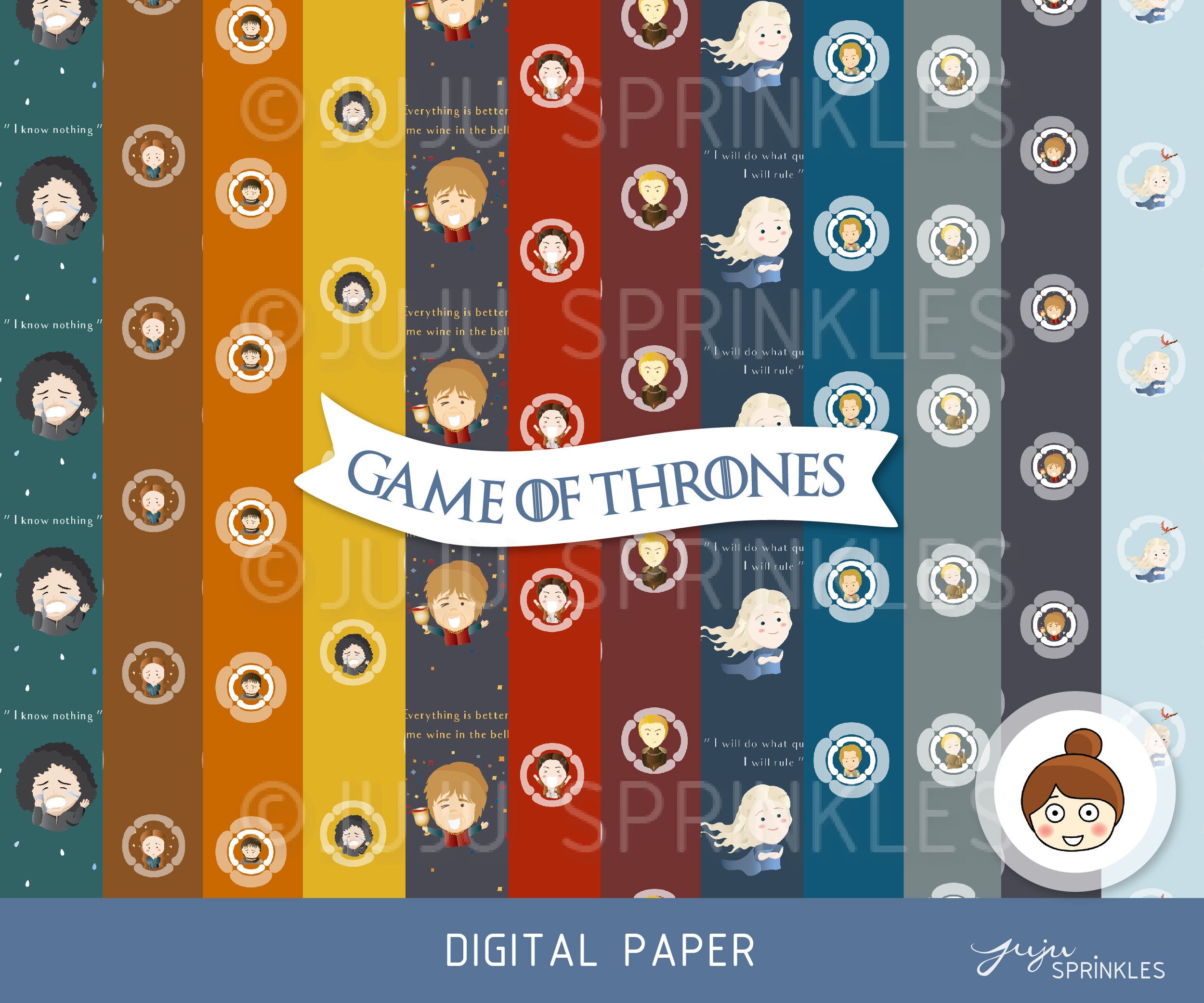 Game of Thrones Clipart Game of Thrones Illustrations - Etsy Finland